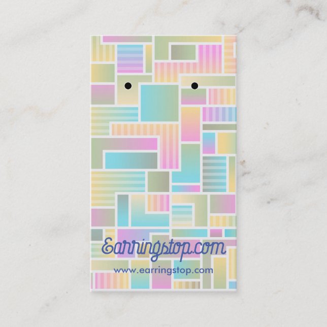Cartes d'oreille Pastel Abstraites (Devant)