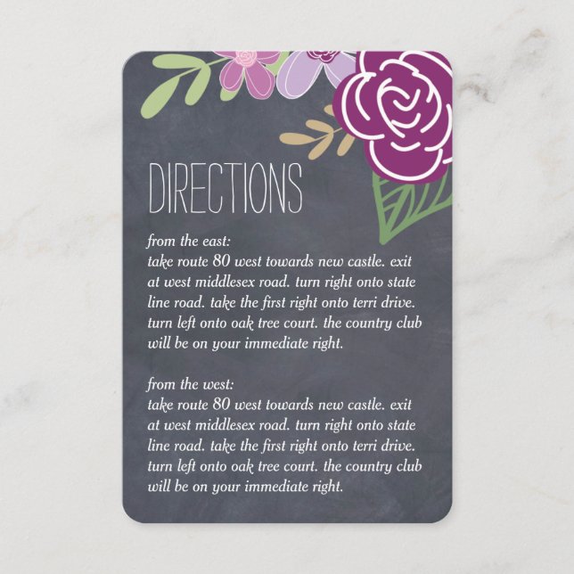 Cartes d'orientation Mariage de fleurs radiantes (Devant)