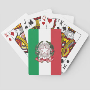 Cartes drapeau italien, jeux, cartes à jouer Itali