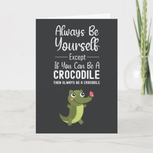 Cartes drôles de crocodile mignon pour les amoureu
