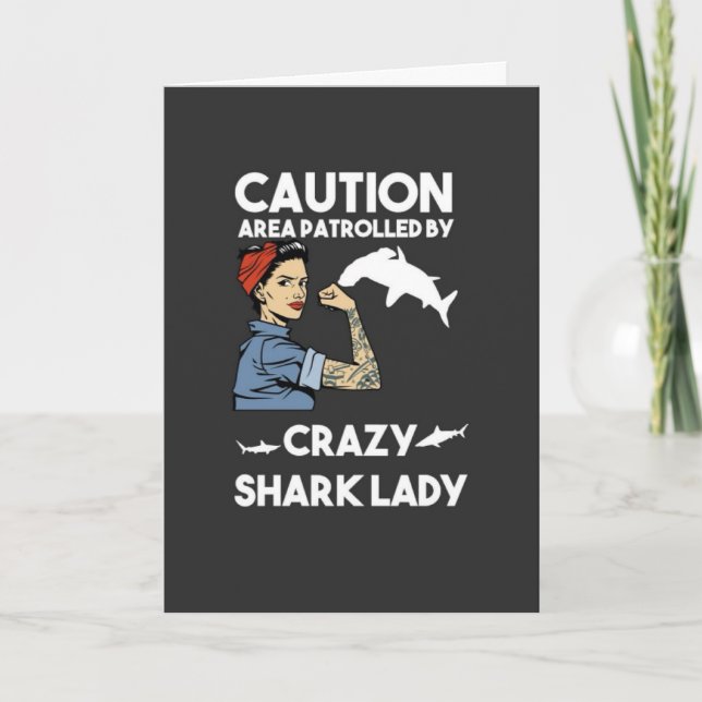 Cartes Drôles de Femmes Requins Pour Ses Enfants F (Devant)