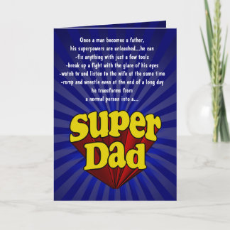 Cartes drôles de fête des pères, papa superbe