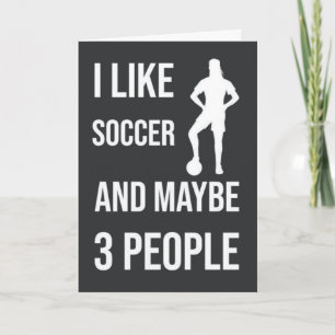 Cartes drôles de filles de football Joueuse Humour