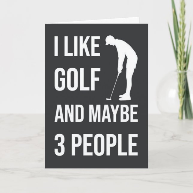 Cartes drôles de golf Humour sportif pour ami golf (Devant)