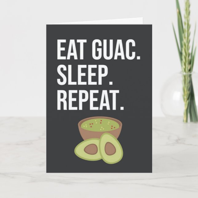 Cartes drôles de guacamole amusantes humour de fru (Devant)