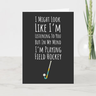 Cartes drôles de hockey sur gazon Équipe Joueur En
