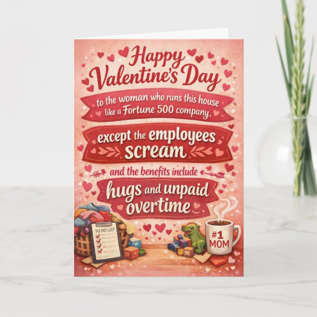 Cartes drôles de la Saint-Valentin pour les mamans (Devant)