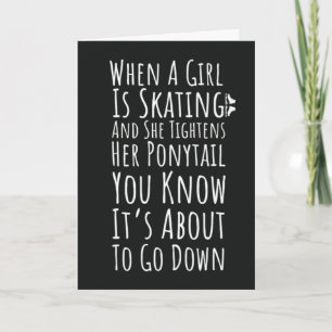 Cartes drôles de patinage artistique pour elle fem