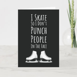 Cartes drôles de patinage sur glace Femmes patineu