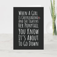 Cartes drôles de pom-pom girls Filles girly Cheerl