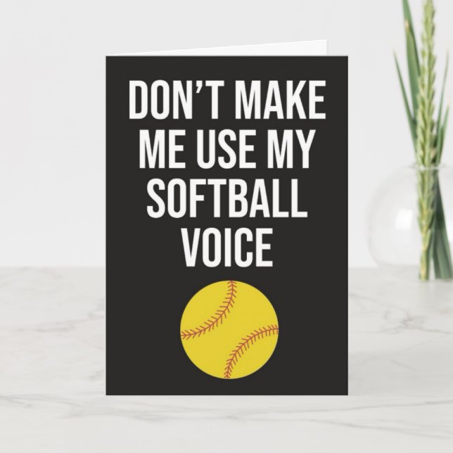 Cartes drôles d'entraîneur de softball Équipe de j (Devant)
