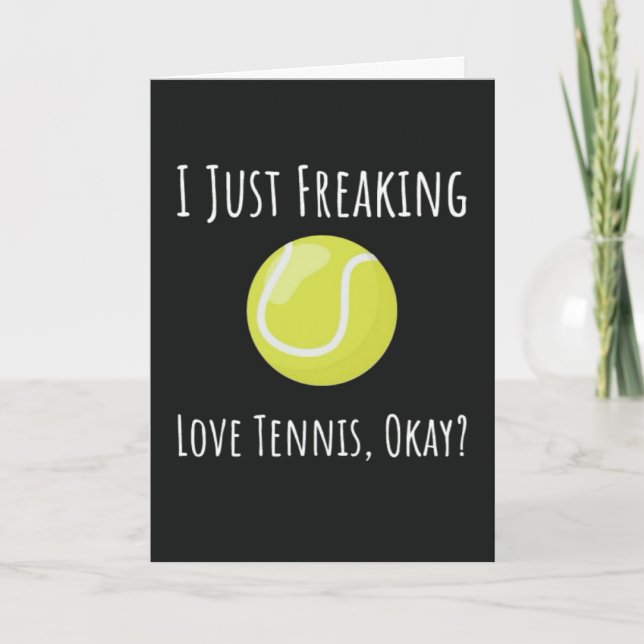 Cartes drôles et mignonnes de tennis pour l'humour (Devant)
