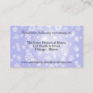 Cartes du boîtier de mariage bleu d'hiver