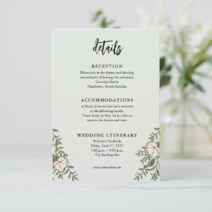 Cartes du boîtier du Faire-part de mariage à fleur