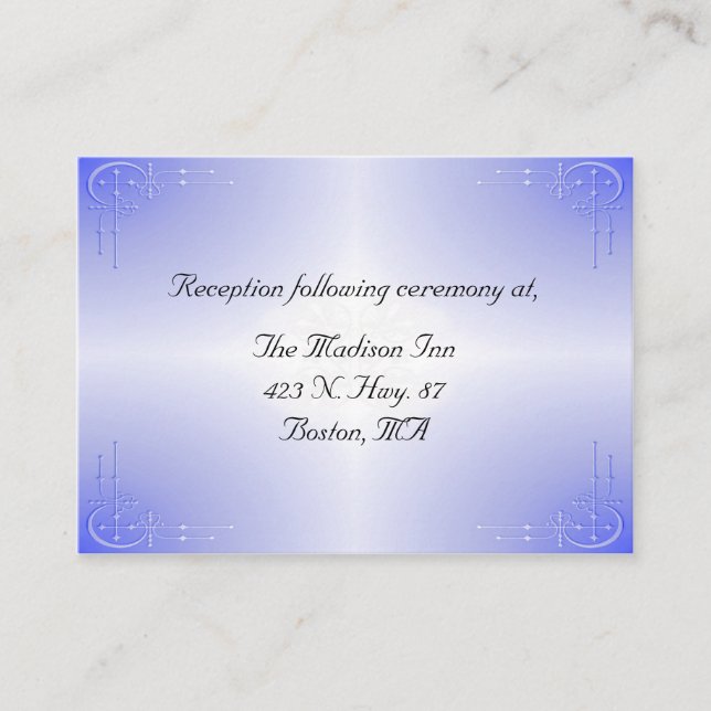 Cartes du boîtier Mariage Blue Glow (Devant)