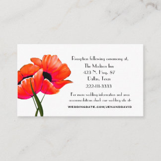 Cartes du boîtier Mariage Orange Poppies