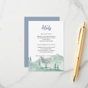 Cartes du Mariage de la forêt de montagne de la na
