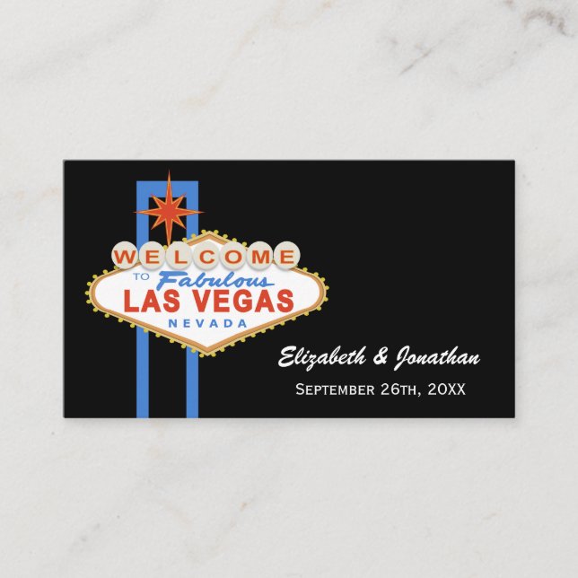 Cartes du site web Mariage des signes Las Vegas (Devant)