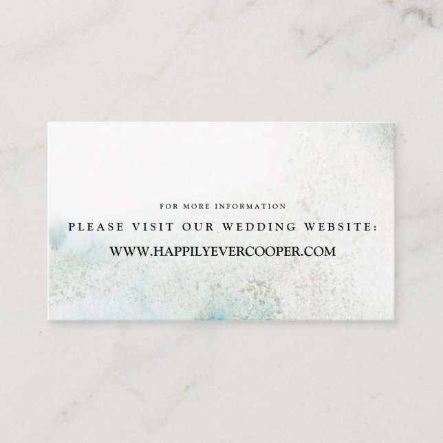 Cartes du site Web Mariage Ombre Watercolor | VERT (Devant)