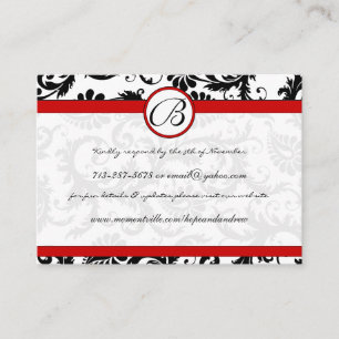 Cartes du site Web RedTrim Black Damask Response
