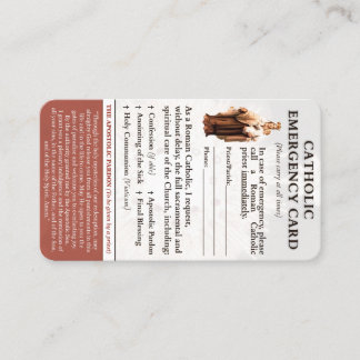 Cartes d'urgence catholiques