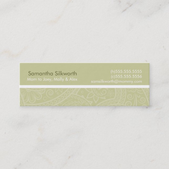 Cartes Élégantes Swirl Mommy (Devant)