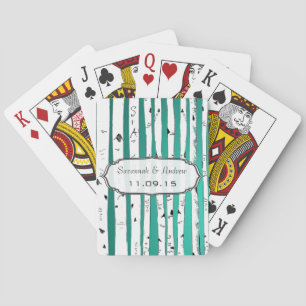 Cartes Emerald Birch Inséparables Mariage Carte de jeu