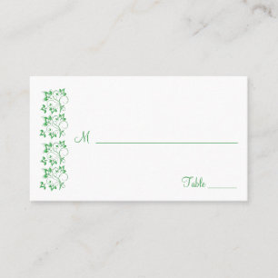Cartes Emerald Green et White Floral