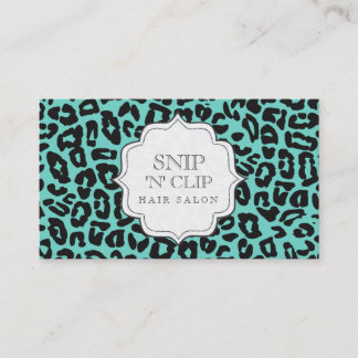 Cartes Empreintes de léopard de coiffure Black & A
