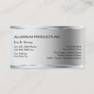 Cartes en aluminium d'entreprise de construction
