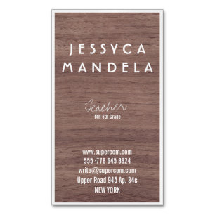 Cartes en bois de professeur