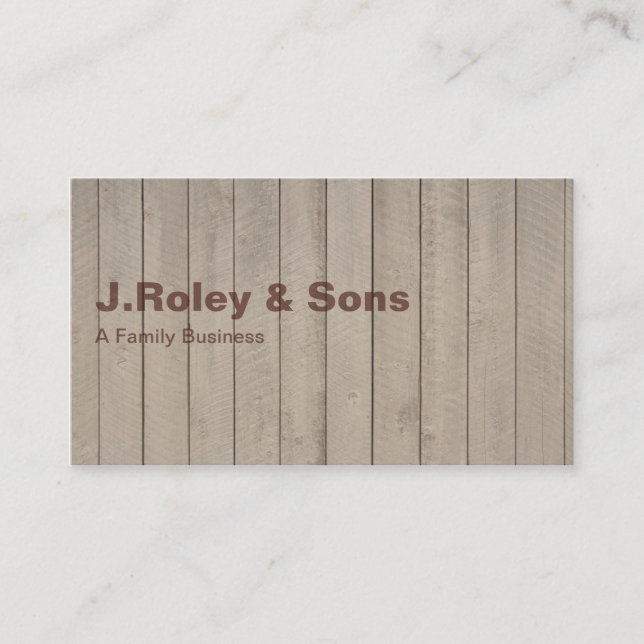 Cartes en bois d'entreprise de construction (Devant)