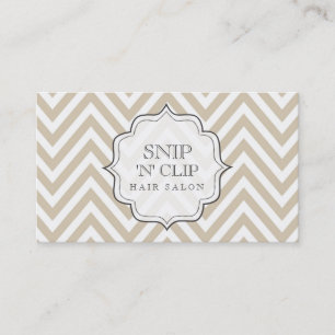 Cartes en filigrane beiges de coiffeur de Chevron