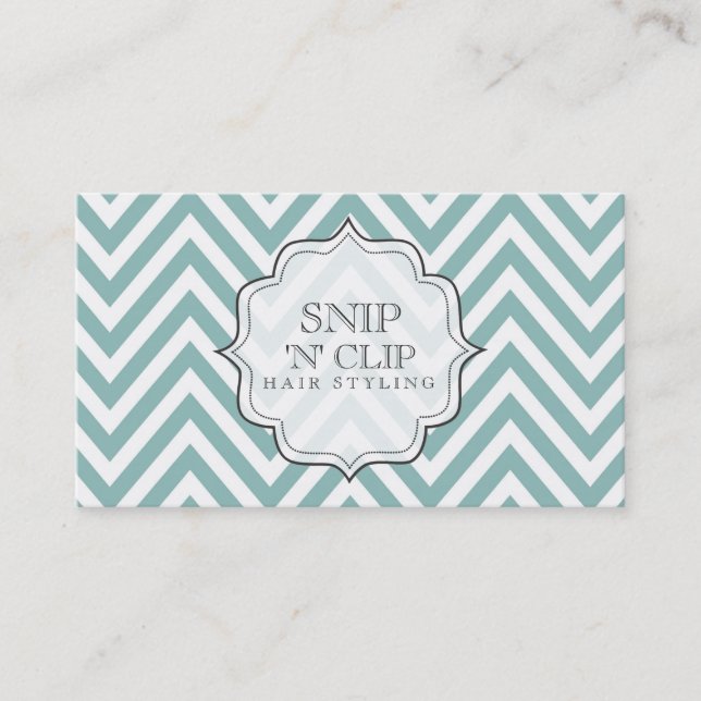 Cartes en filigrane turquoises de coiffeur de (Devant)