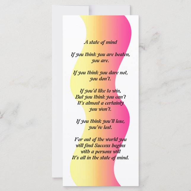 Cartes en rack à l'état d'esprit (Devant)