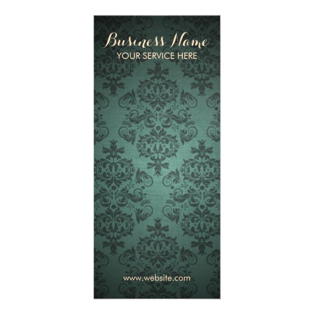 Cartes en rack Arrière - plan Damask Turquoise Cla (Devant)