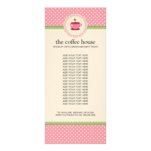 Cartes en rack de produits de la Boutique de café