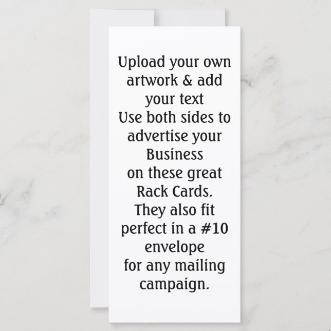 Cartes en rack professionnel recto verso Publicité (Devant)
