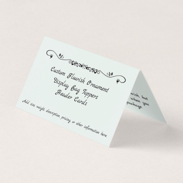 Cartes en-tête d'ornement Aqua Flourish Personnali (Front)