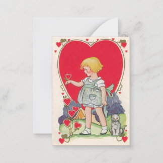 Cartes enfants Valentine vintage