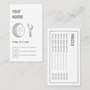 Cartes "essentielles" des prix de monteur de pneu