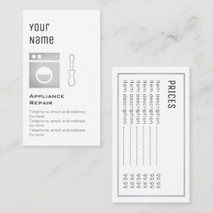 Cartes "essentielles" des prix de réparation