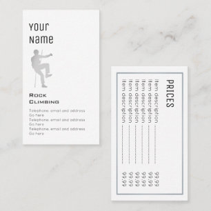 Cartes "essentielles" des prix d'escalade de roche