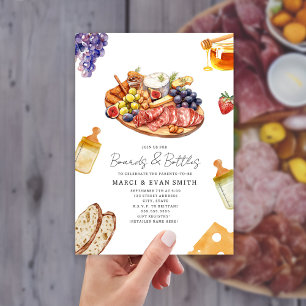 Cartes et Bouteilles Charcuterie Baby shower neutr