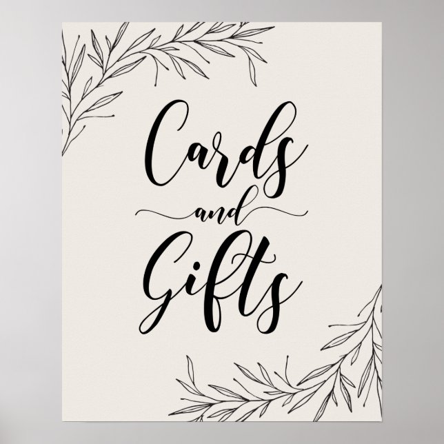 Cartes et cadeaux Affiche Branches dessinées à la  (Devant)