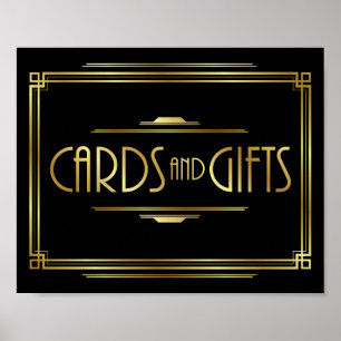 CARTES et CADEAUX Art Déco Signe Imprimer