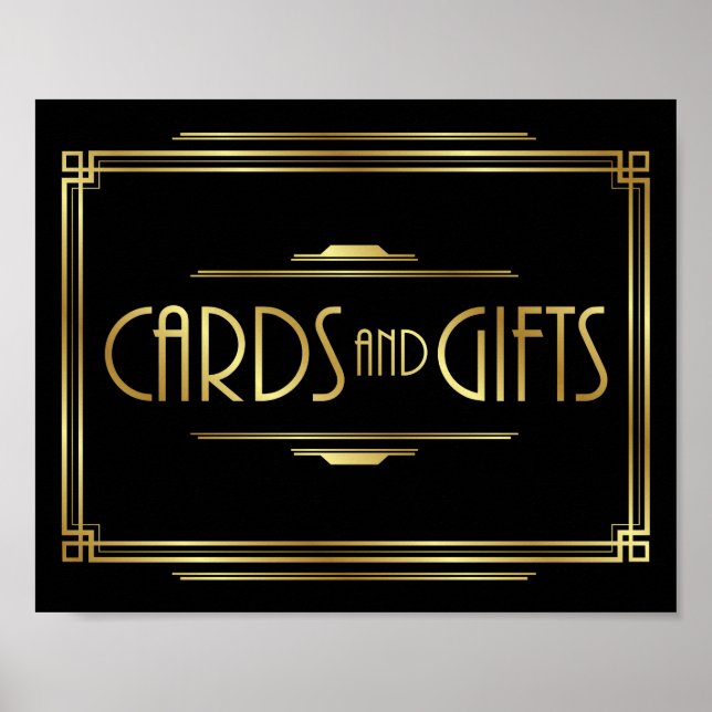 CARTES et CADEAUX Art Déco Signe Imprimer (Devant)