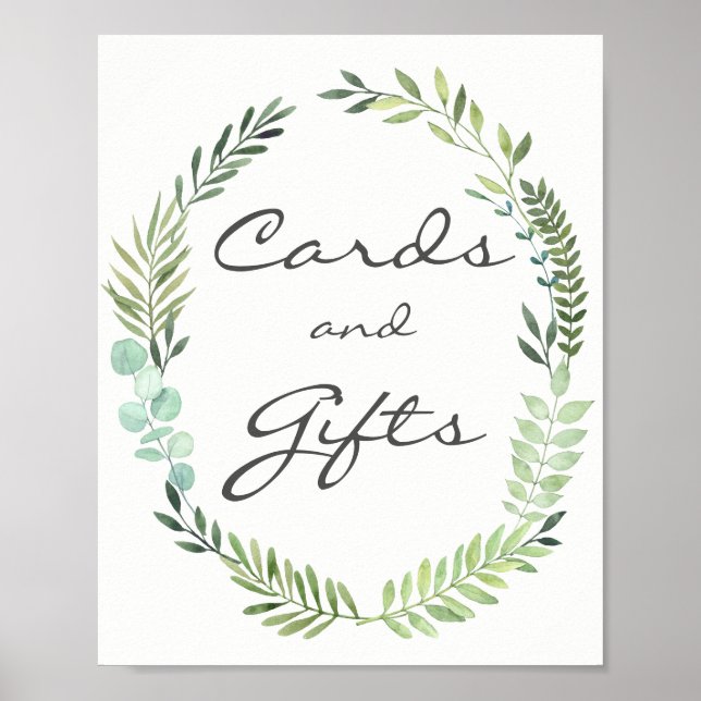 Cartes et cadeaux de couronne aquarelle Affiche de (Devant)