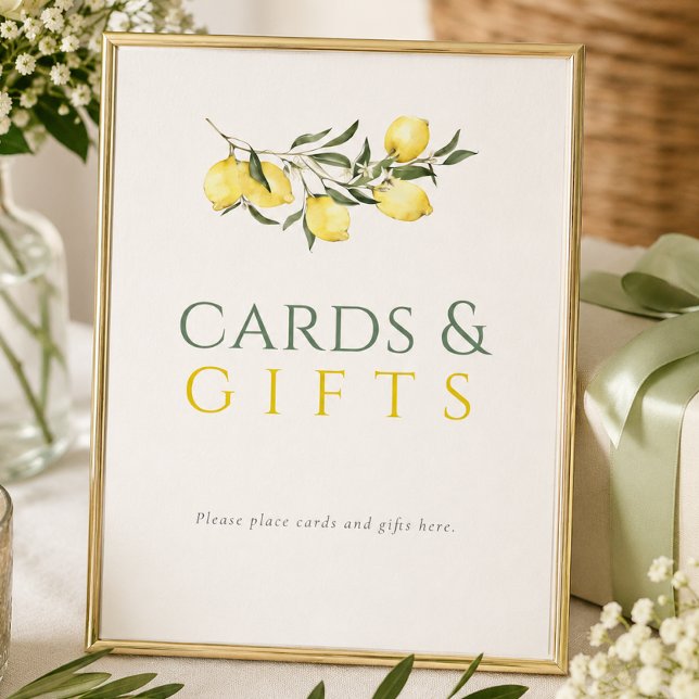 Cartes et Cadeaux de Fête de Fiançailles Main Sque (Main Squeeze Citrus Sage Bridal Shower Cards Gifts)