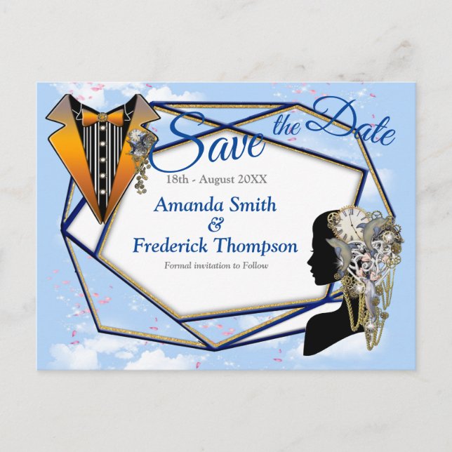 Cartes et cadeaux de fête de mariage intemporel St (Devant)